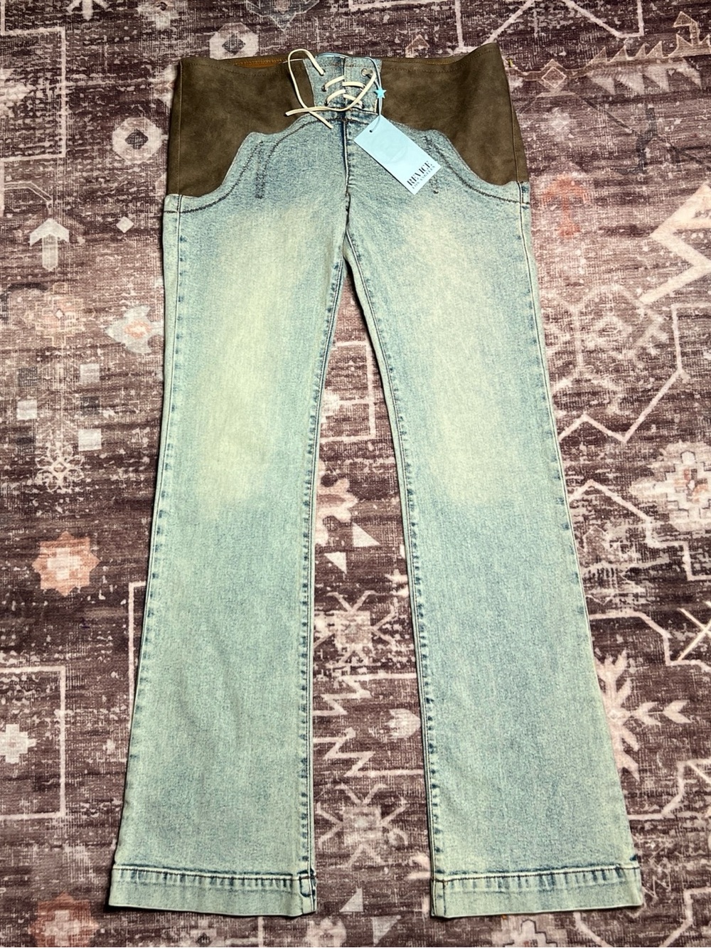 Revice Women’s Headliner Jolene Low-rise Lace-Up Front Jeans, Sexy Western|Sz:28 - Picture 8 of 16